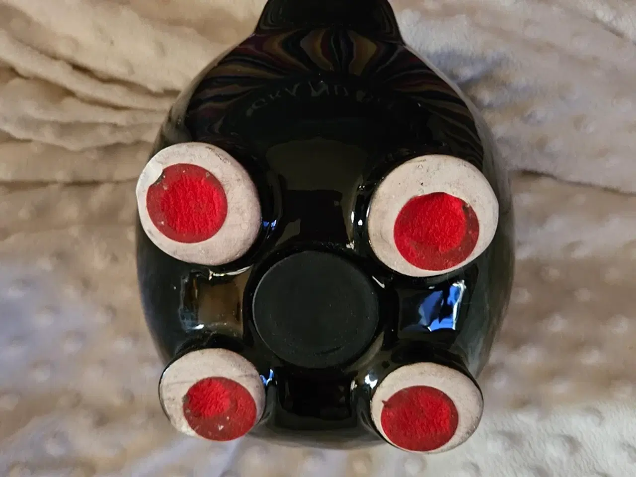 Billede 6 - Sort sparegris med intakt prop i bunden