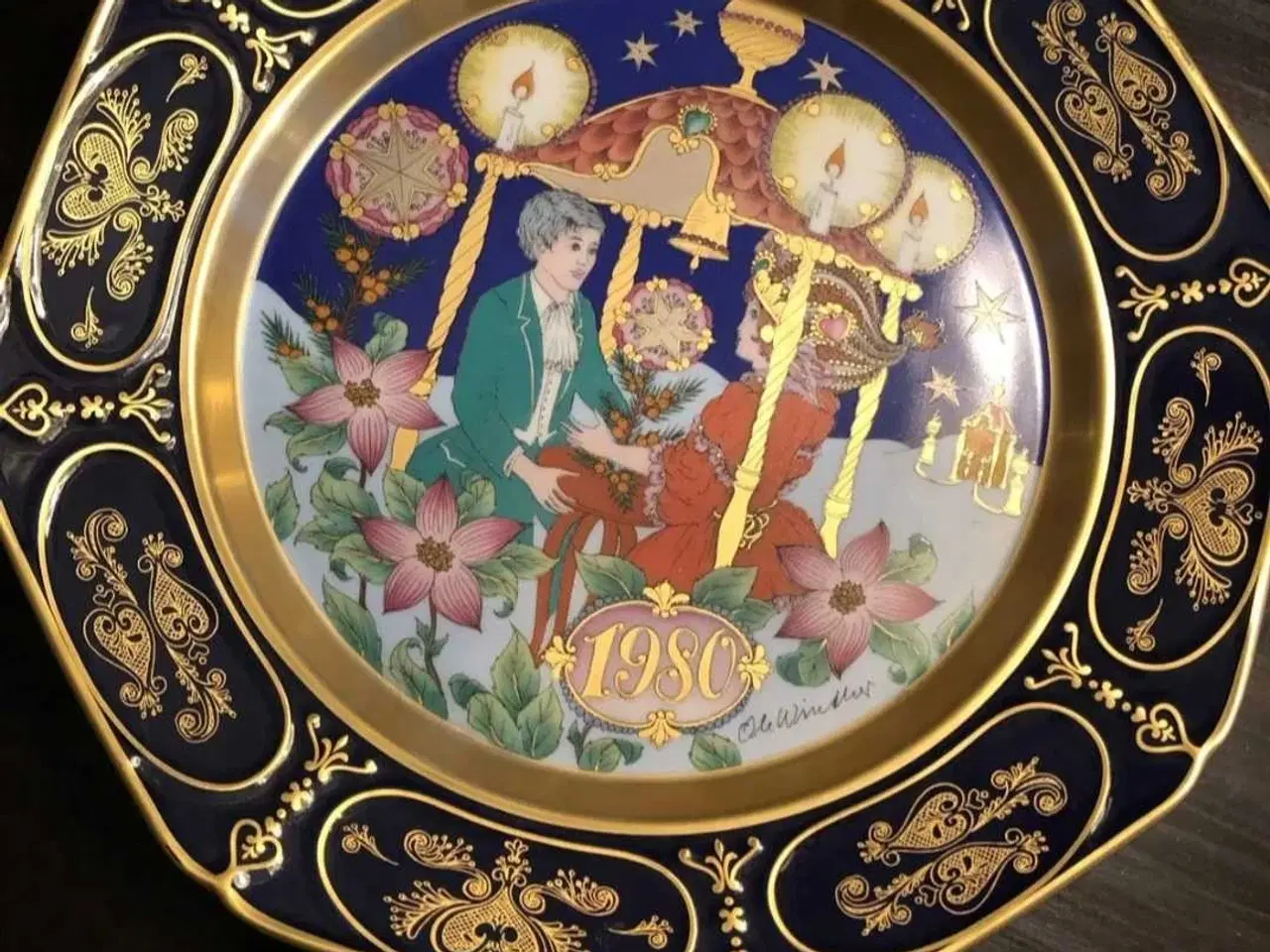 Billede 4 - Ole Winther håndmalet platter