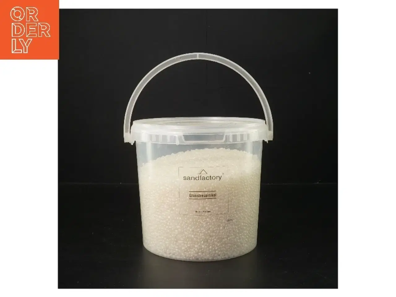 Billede 1 - Spand med glaspartikler fra Sandfactory (str. 2,5L, 2,5-4 mm)