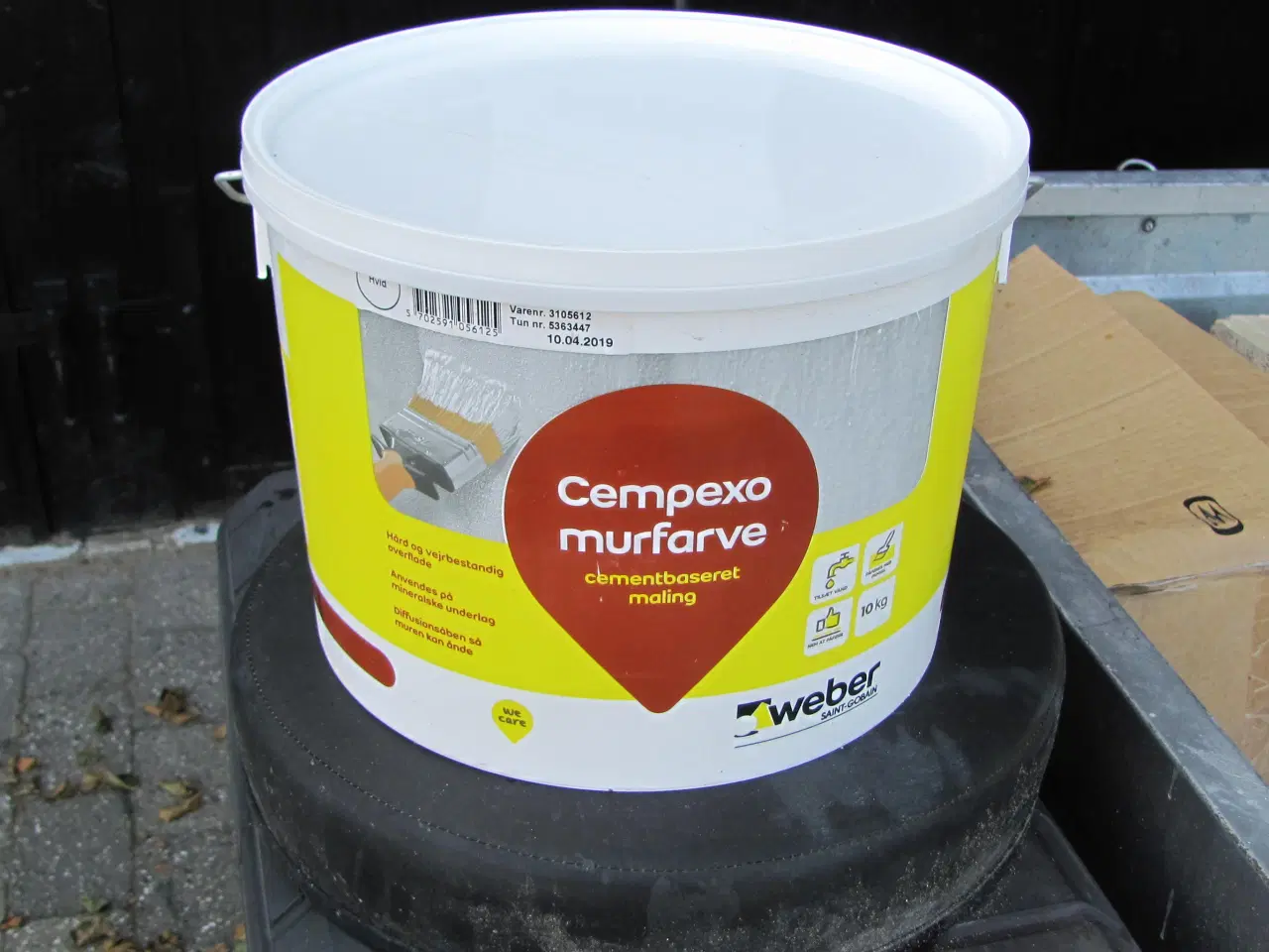 Billede 1 - Cempexo murfarve hvid 10kg