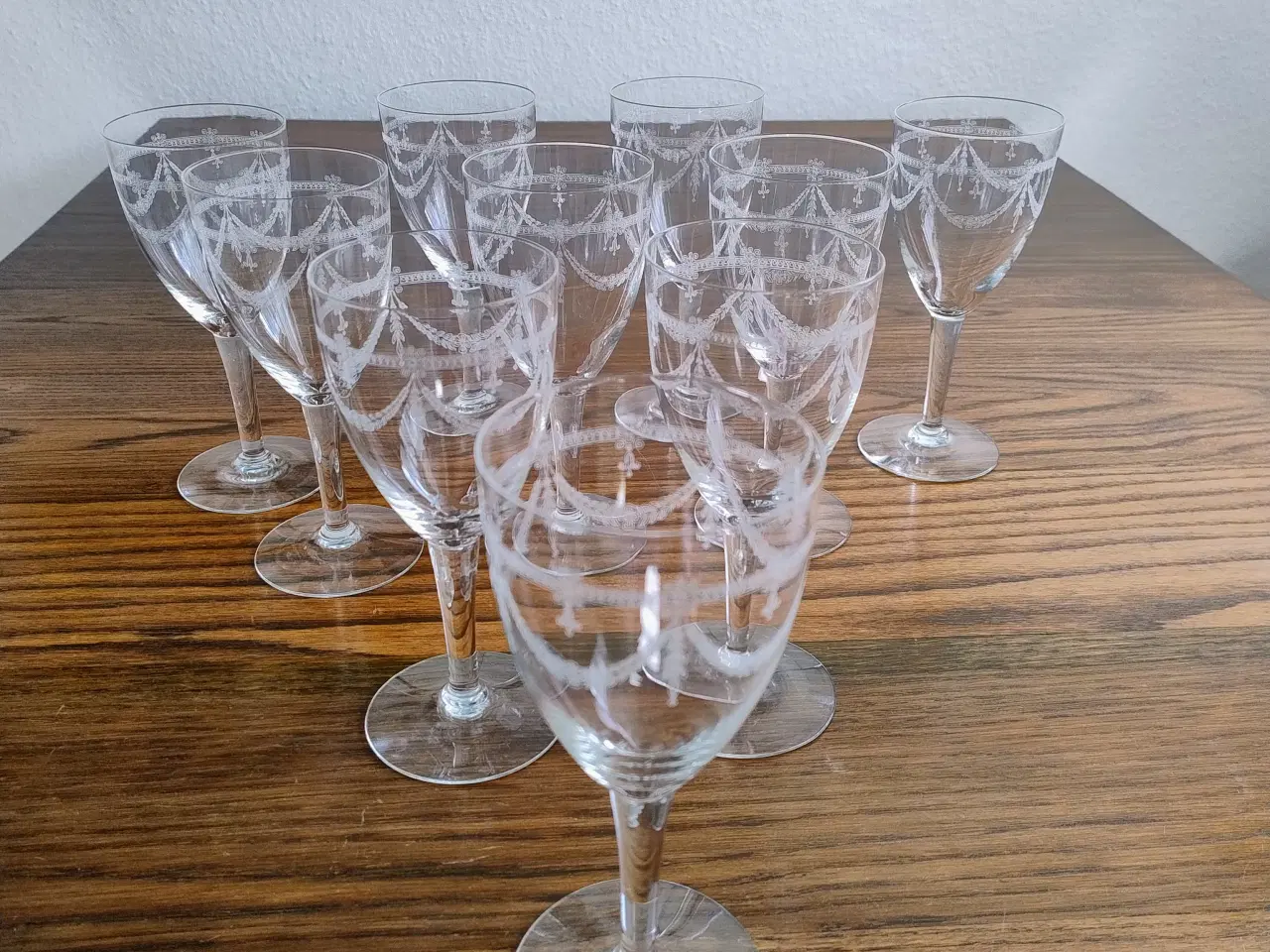 Billede 3 - 10 Rødvinsglas "Betty" med ætsning nr. 1