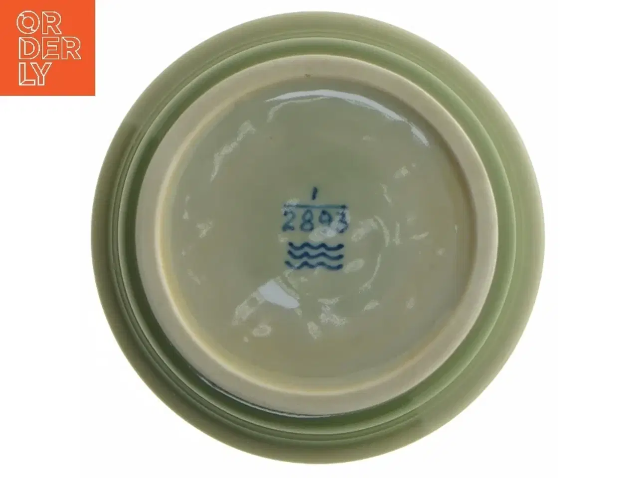 Billede 3 - Grøn keramiktallerken fra Royal Copenhagen (str. Ø 12 cm)