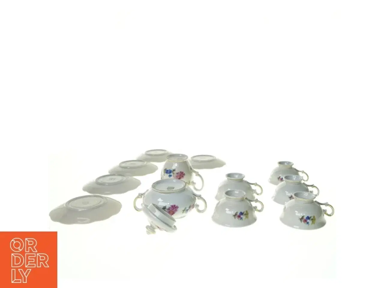 Billede 3 - Te kopper og underkopper, sukkerskål og flødekande fra Kpm (str. 8 x 4 cm)