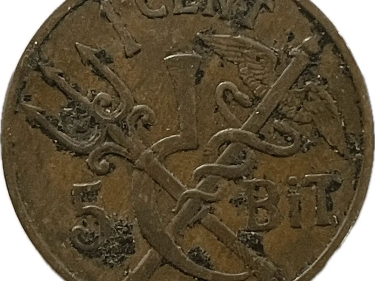 Billede 1 - 5 bit/ 1 cent 1905 Dansk vestindien