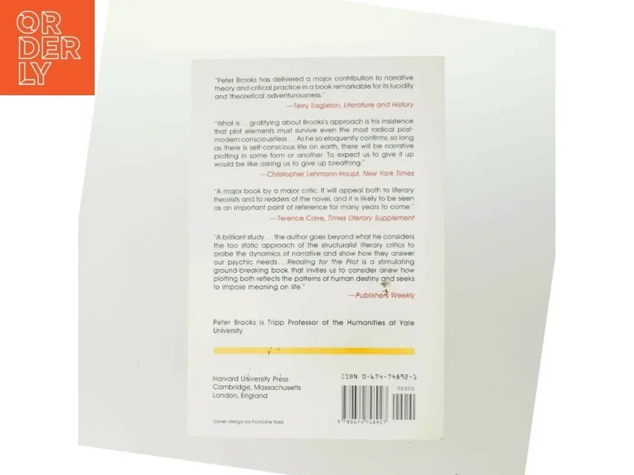 Billede 3 - Reading for the plot : design and intention in narrative af Peter Brooks (Bog)