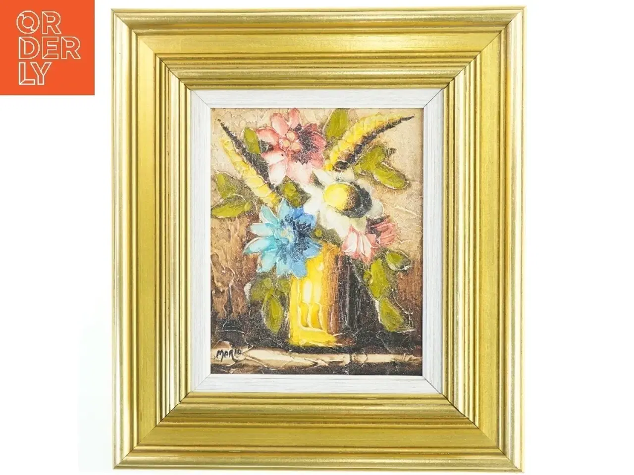 Billede 1 - Maleri med blomster (str. 45x40 cm)