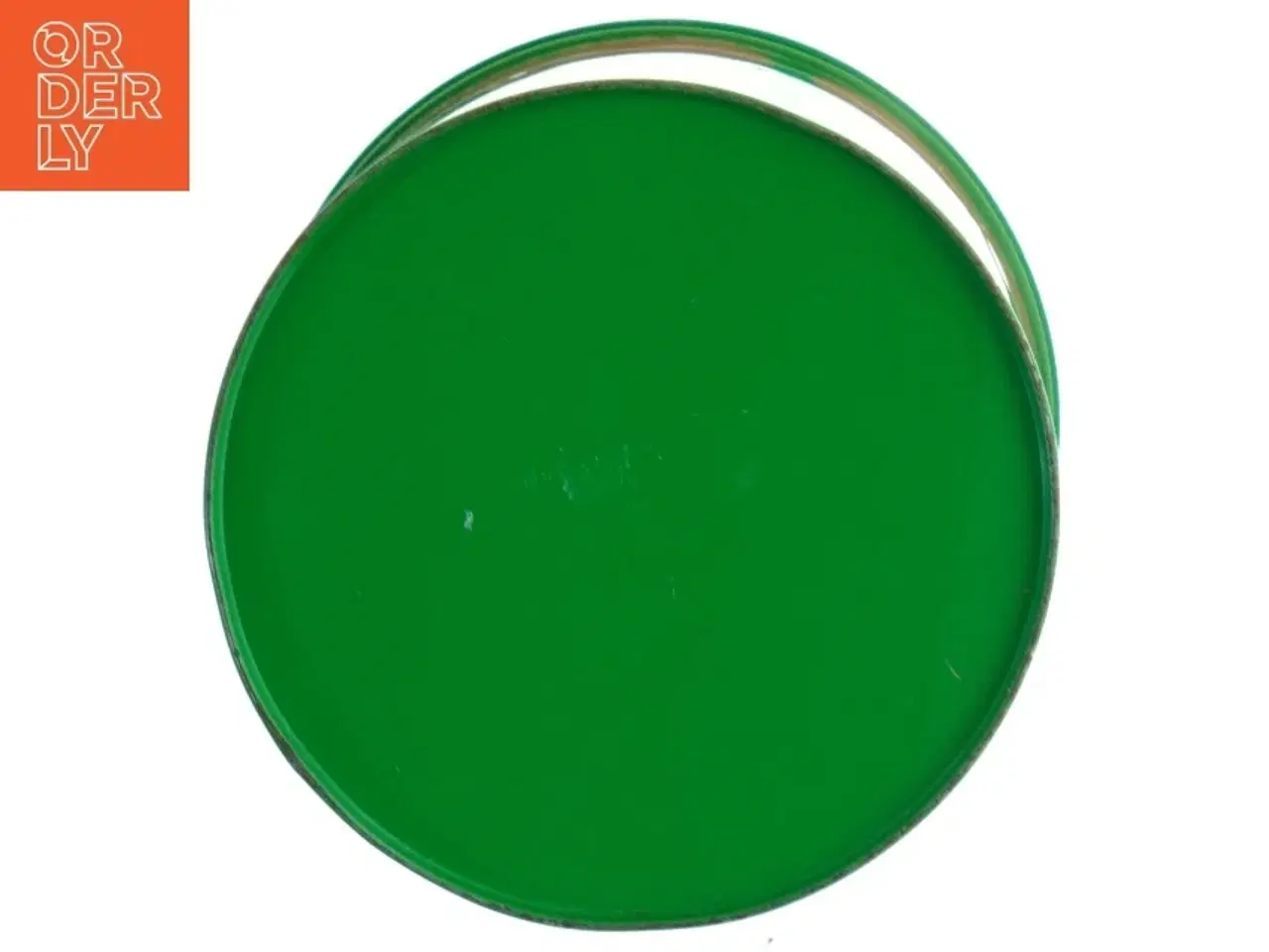 Billede 3 - Rund grøn dåse med hjertemotiv (str. 13 cm)