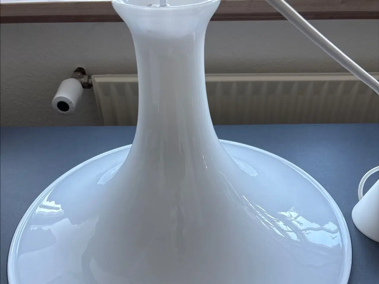 Billede 1 - Holmegaard mandarin pendel med klar glaskant