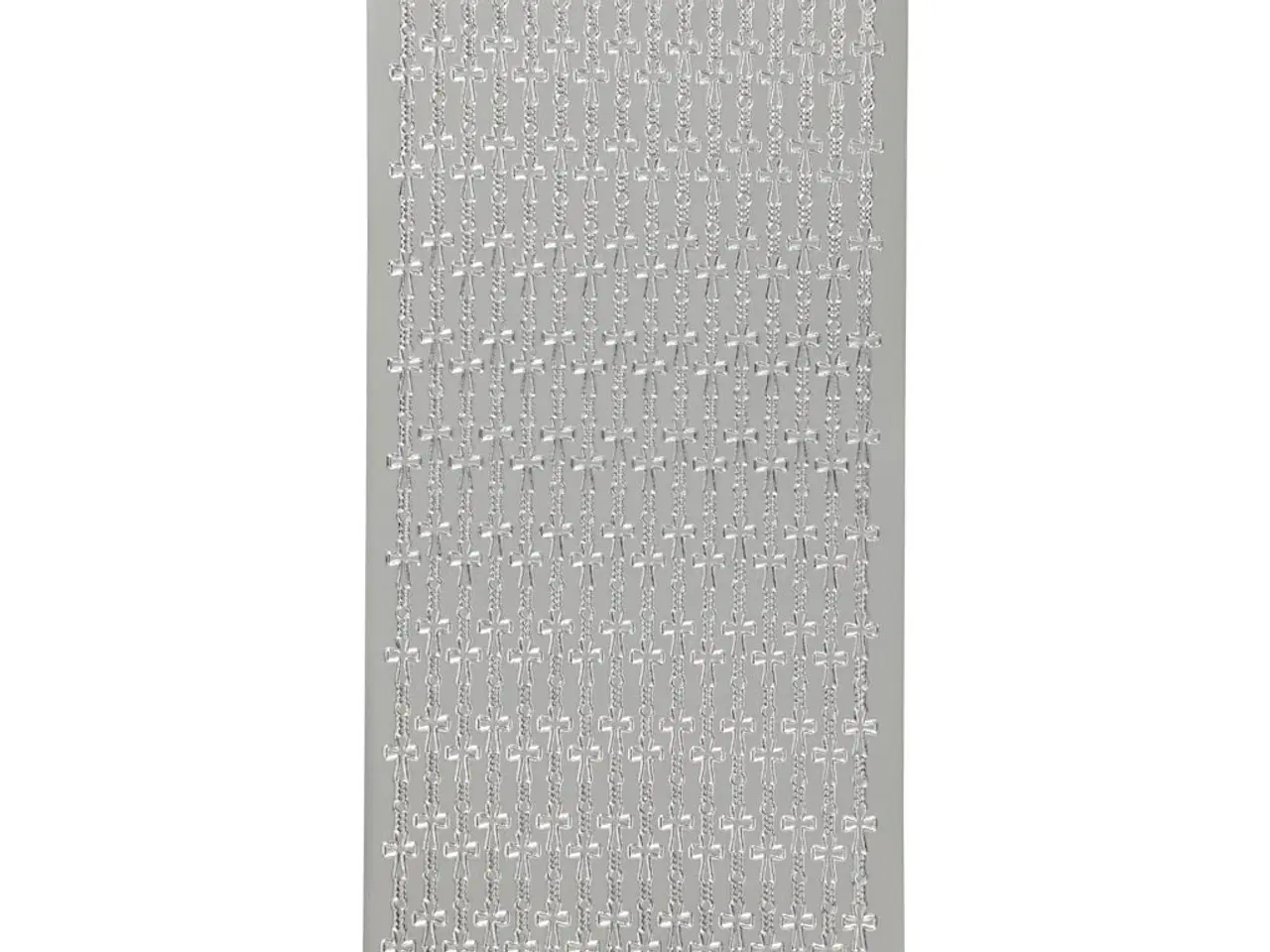 Billede 1 - Stickers, kors, ark 10x23 cm, sølv, 1 ark