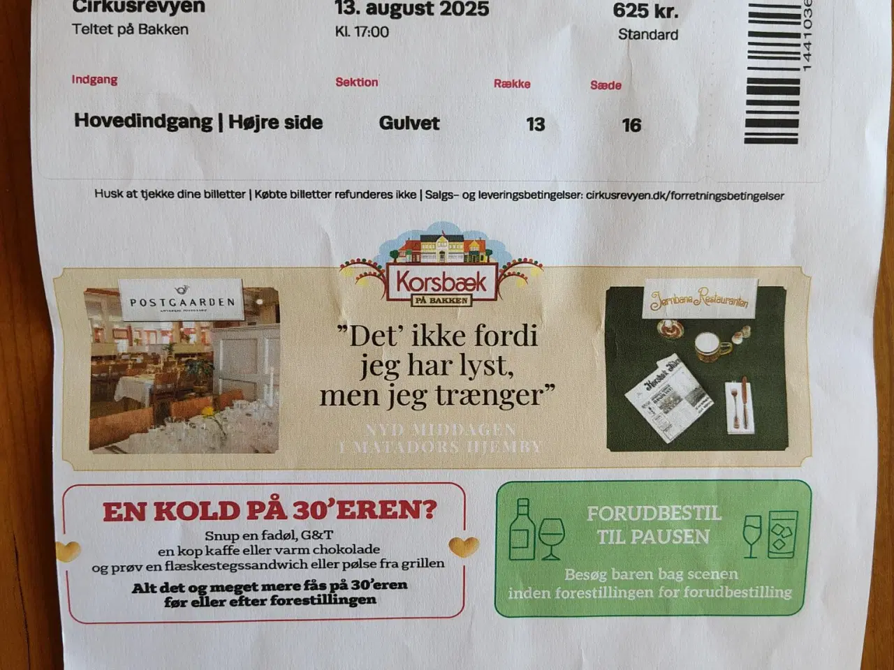 Billede 1 - REVY billetter Cirkusrevyen