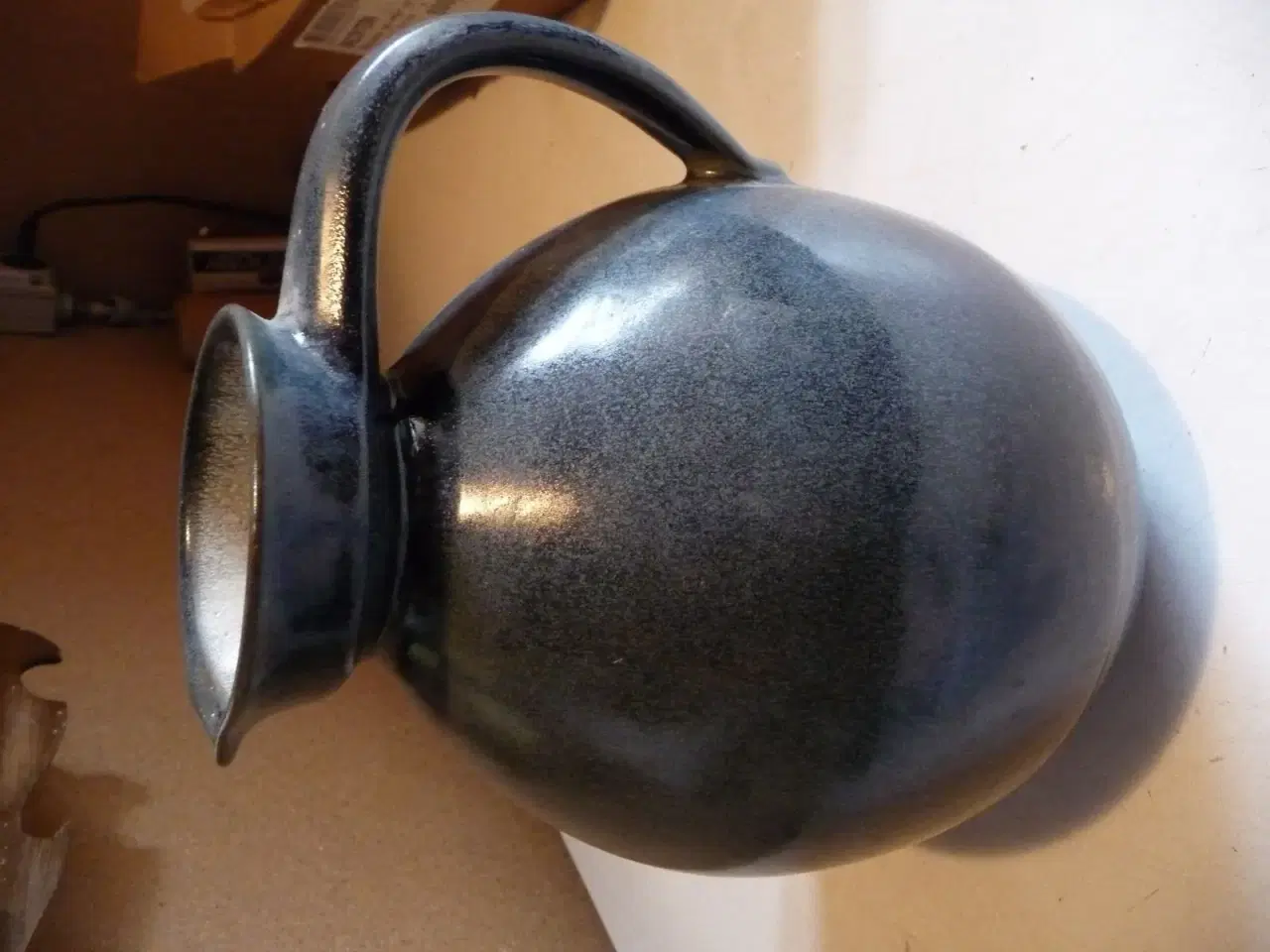 Billede 1 - gråblå keramik vase, KMK manuell