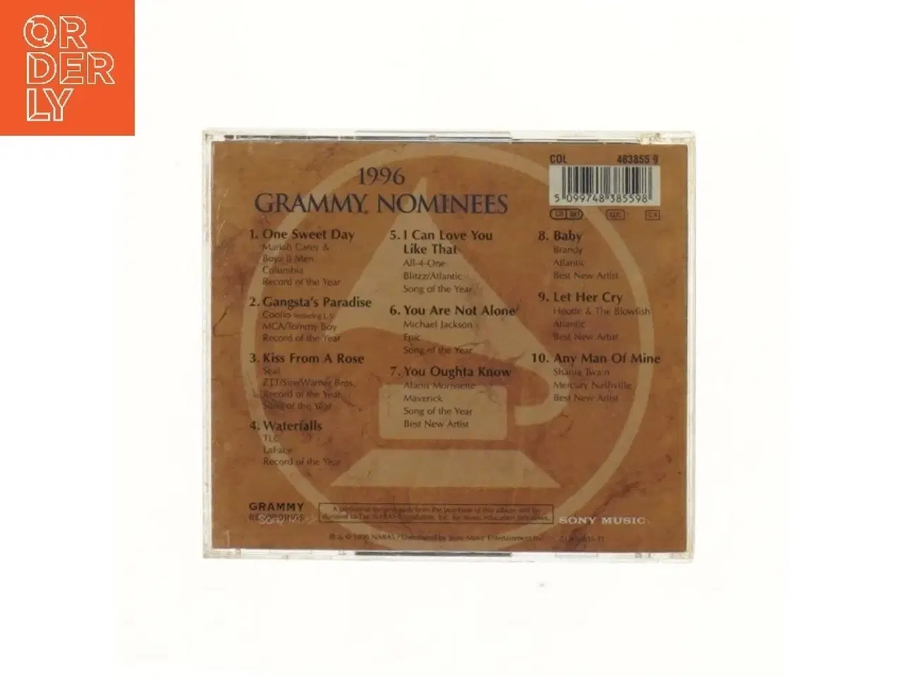 Billede 3 - CD: 1996 Grammy Nominees fra Sony Music (str. 12,5x14 cm)