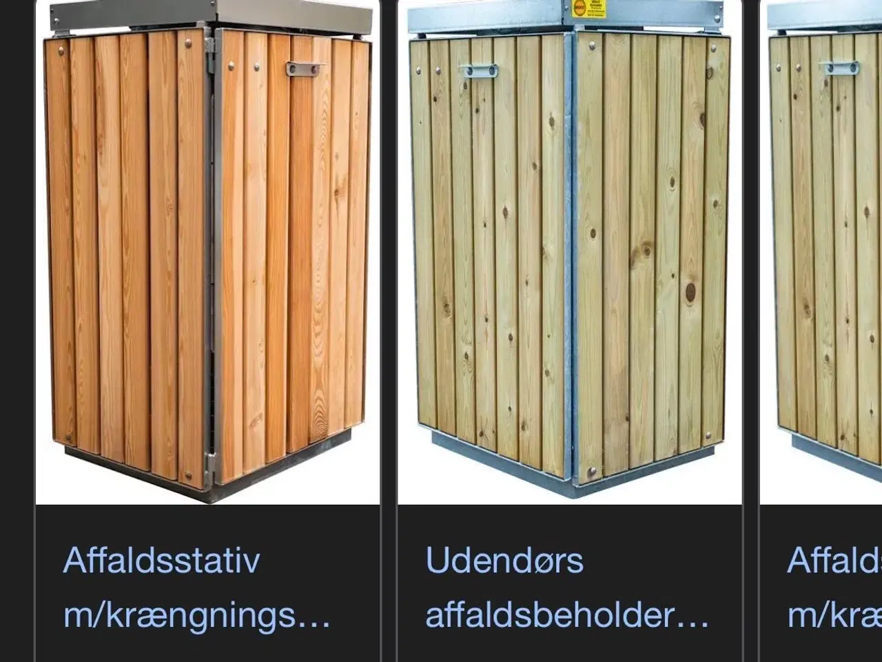 Billede 4 - Skraldespand med træ 