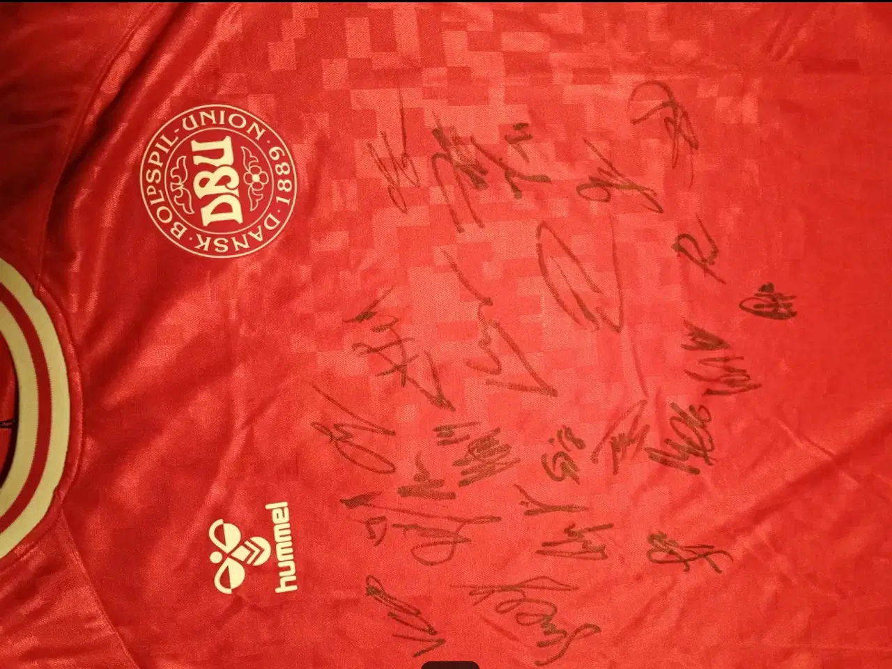 Billede 2 - Landsholdstrøje DBU - Signeret af landsholdet - XL