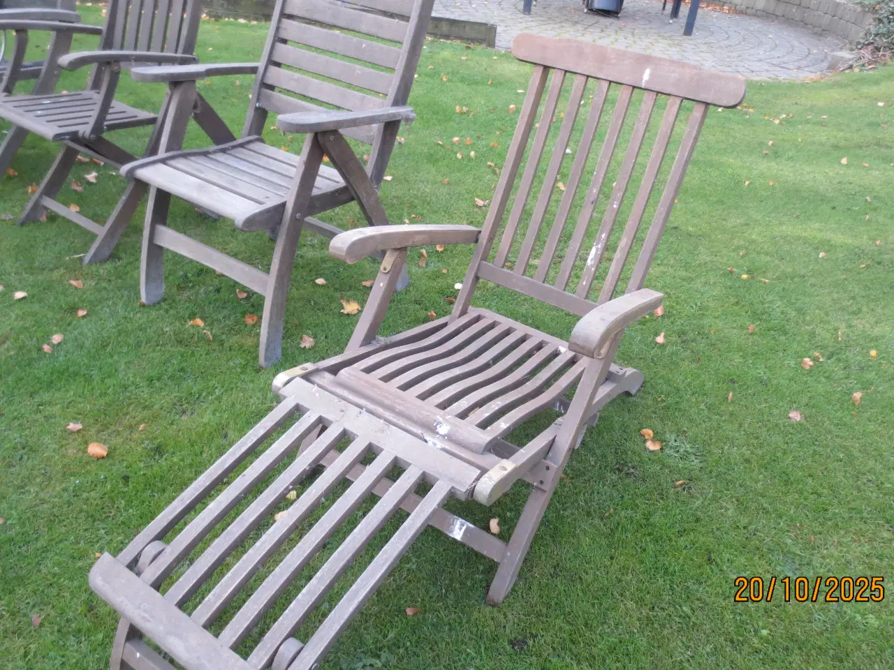 Billede 2 - 4 stk Teak havestole / liggestol