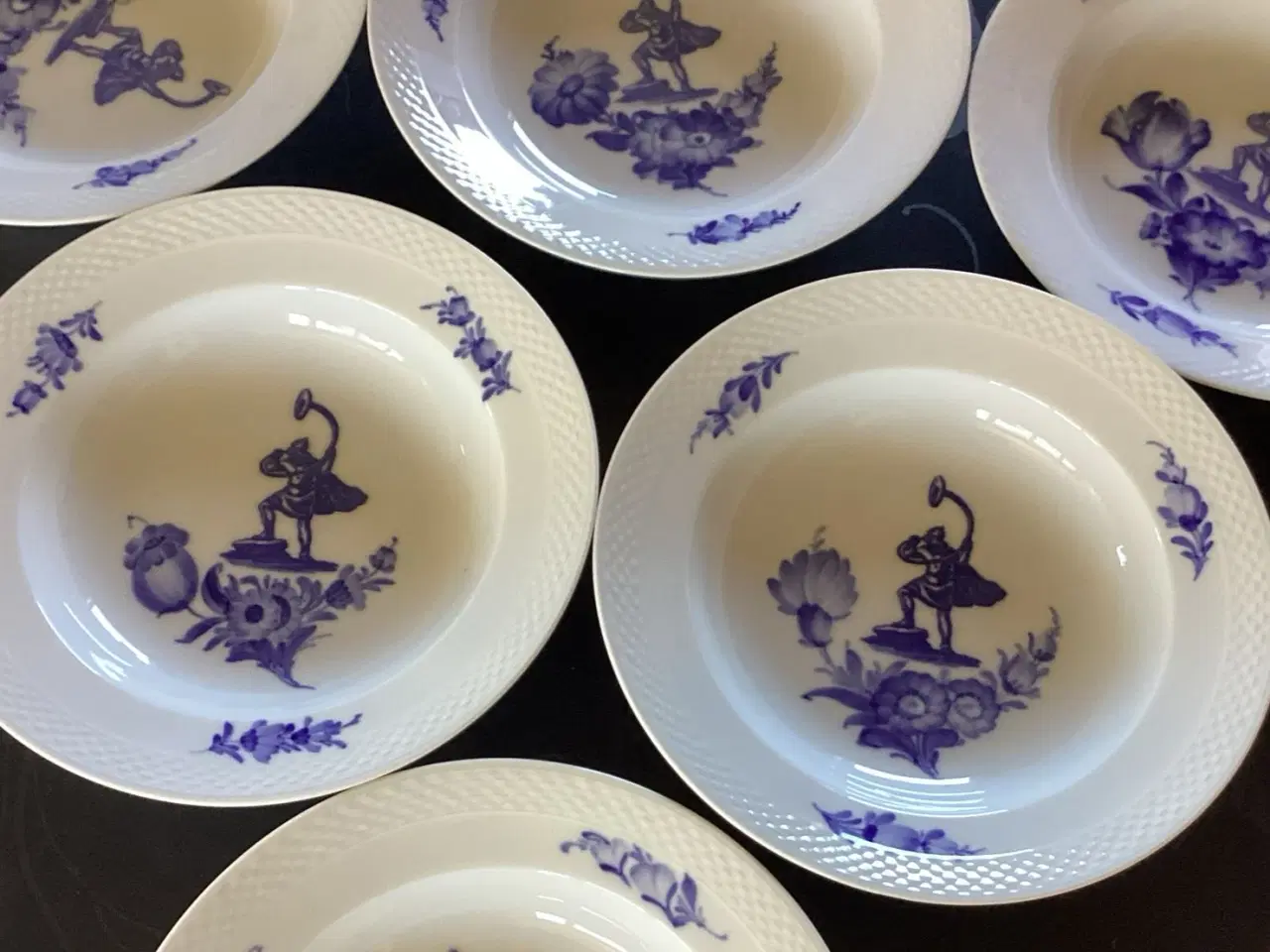 Billede 5 - Royal Copenhagen Blå Blomst flettet med Lurblæser 