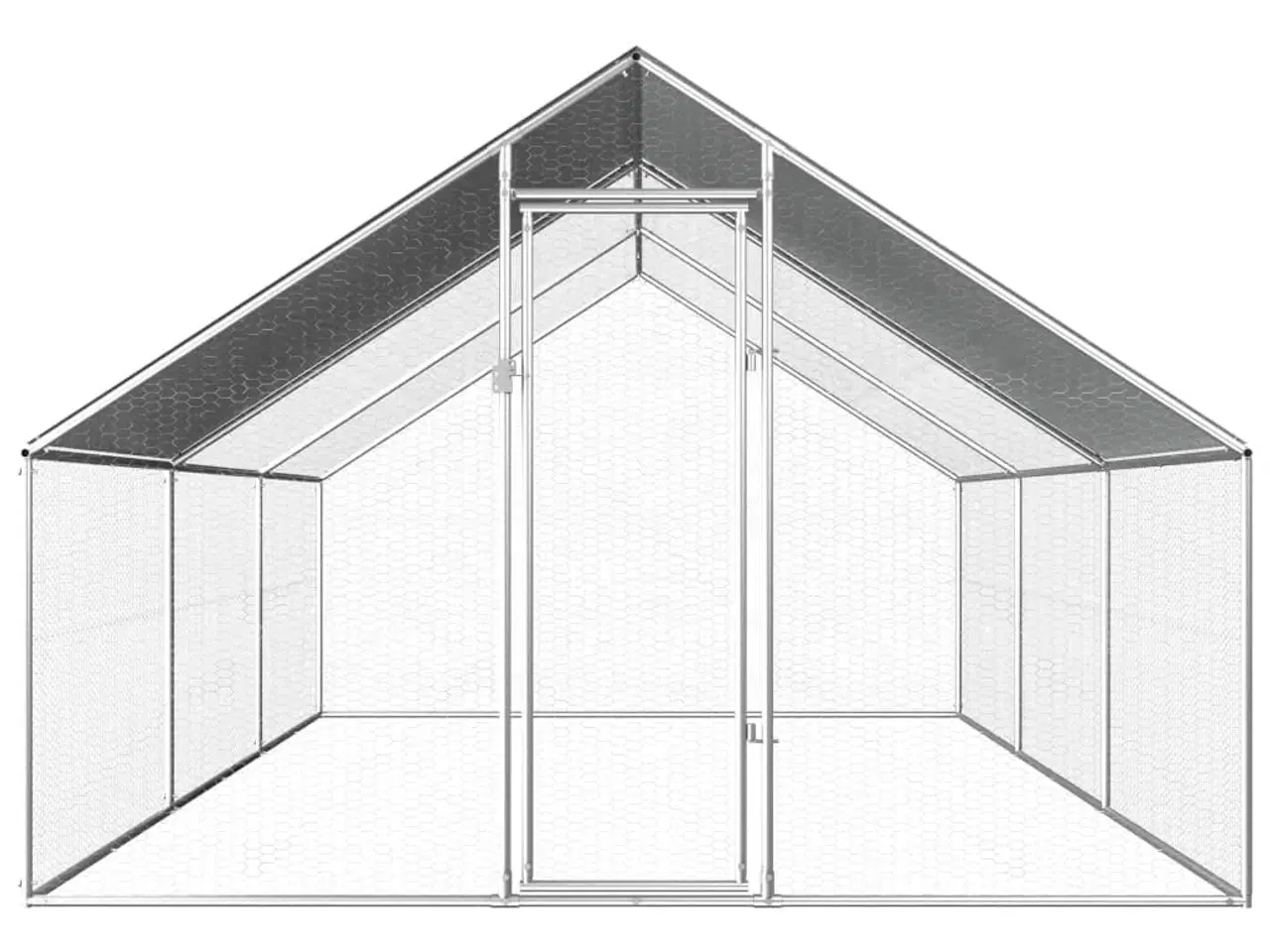 Billede 2 - Udendørs hønsebur 2,75x6x1,92 m galvaniseret stål