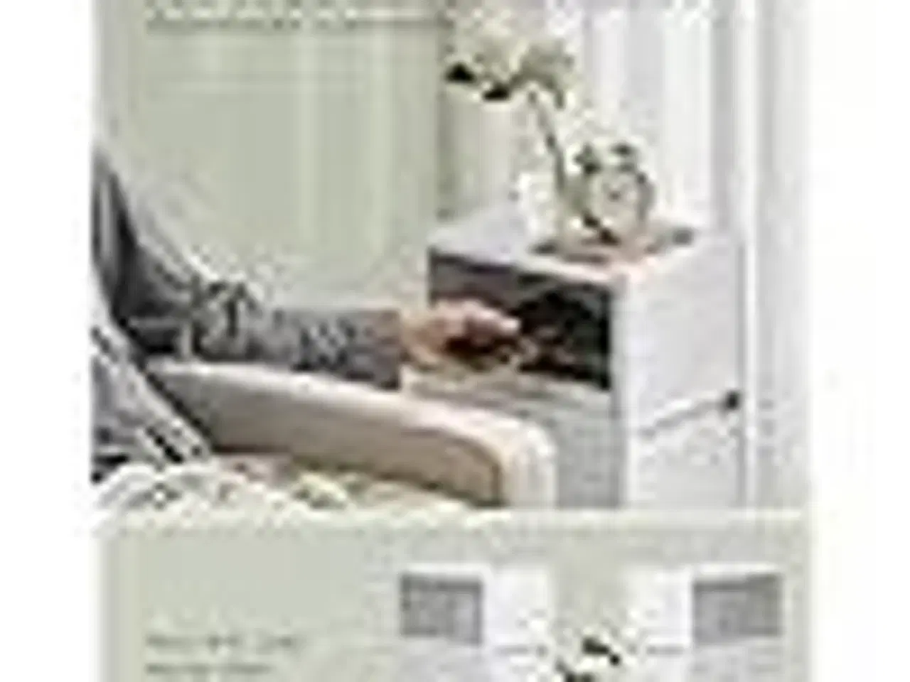 Billede 4 - Sengebord smalt sæt af 2 2 skuffer, åbent rum, vendbar montering, cloud white