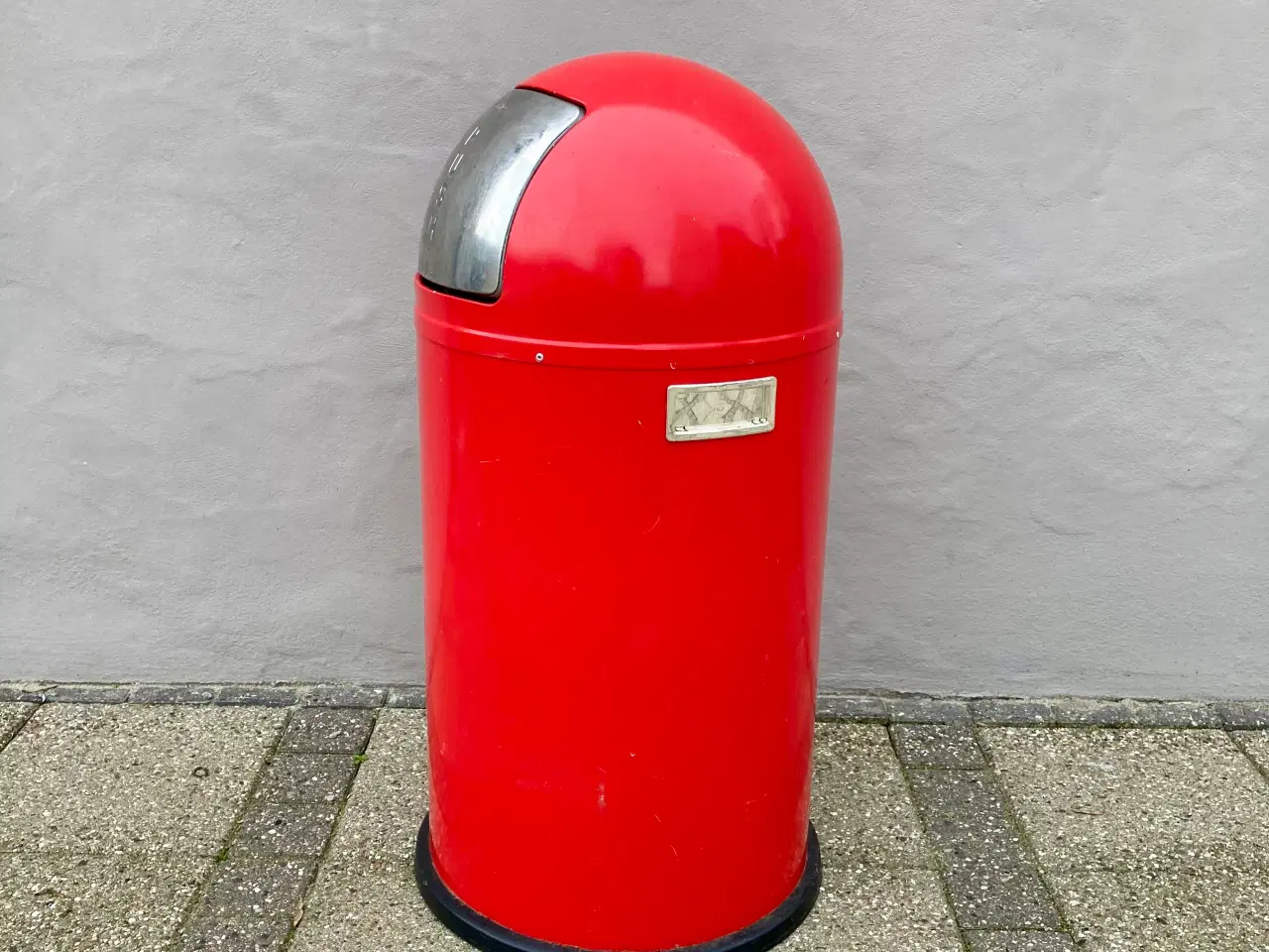 Billede 4 - Wesco Pushboy affaldsspand rød metal