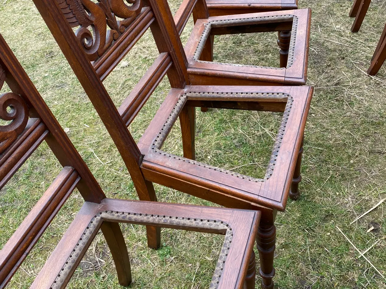 Billede 2 - Antikke spisebordsstole 4 stk