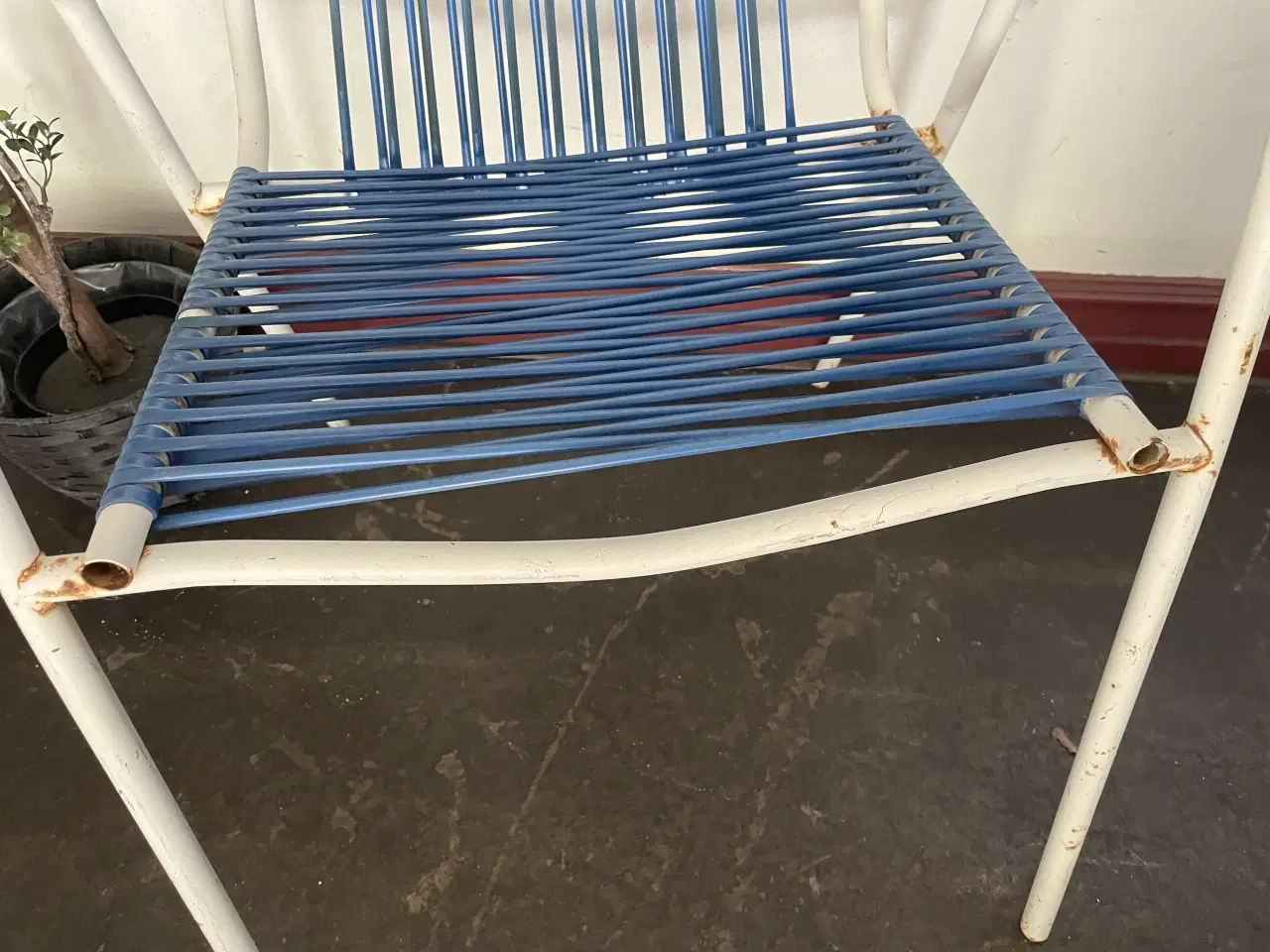 Billede 3 - 2 stk retro have stole I flet og jern 