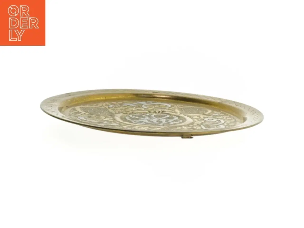 Billede 2 - Graveret messingfad (str. Ø. 39 cm)