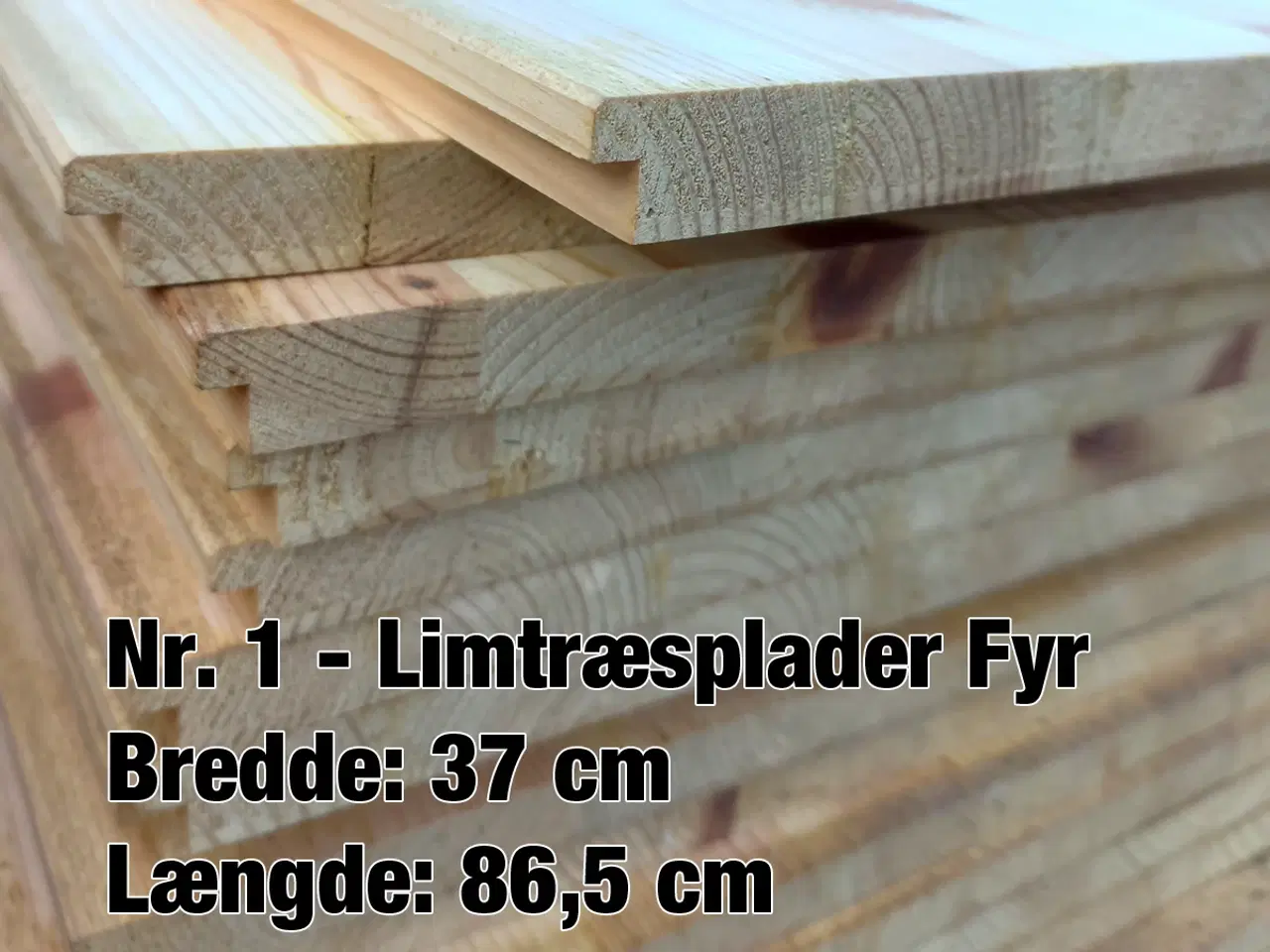 Billede 2 - Limtræsplade fyr 37x86 cm billig