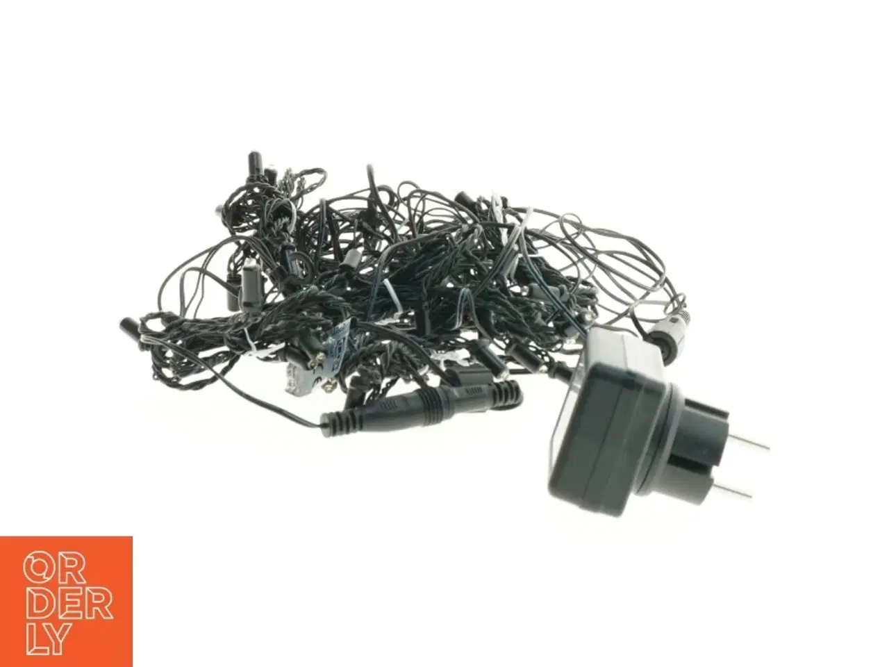 Billede 1 - Sort lyskæde/gardin med ledning fra Ikea