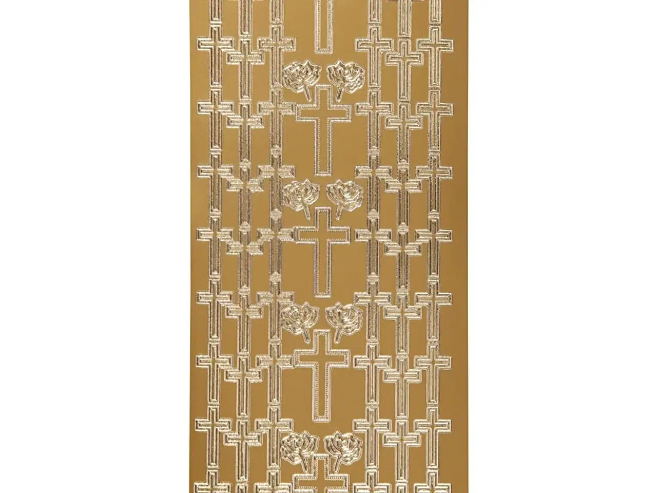 Billede 1 - Guld Kors Stickers - 10x23 cm, 1 ark