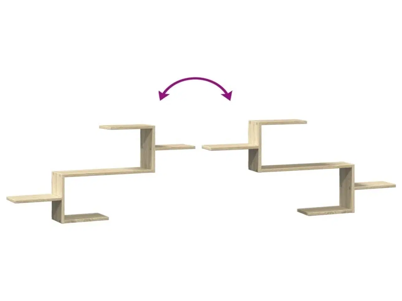 Billede 7 - Væghylde 104x15x49 cm konstrueret træ sonoma-eg