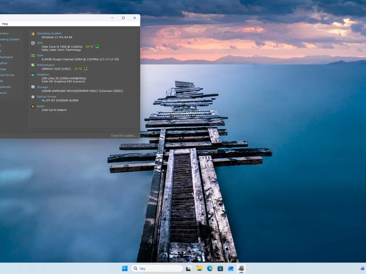 Billede 4 - Lenovo 520S med skærm, tastatur og Windows 11 Pro