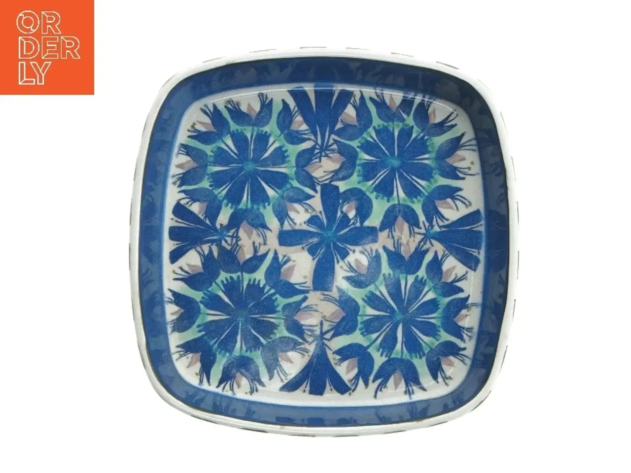 Billede 1 - Royal Copenhagen / Aluminia – firkantet fad/tallerken (str. Ø 17,5 cm)