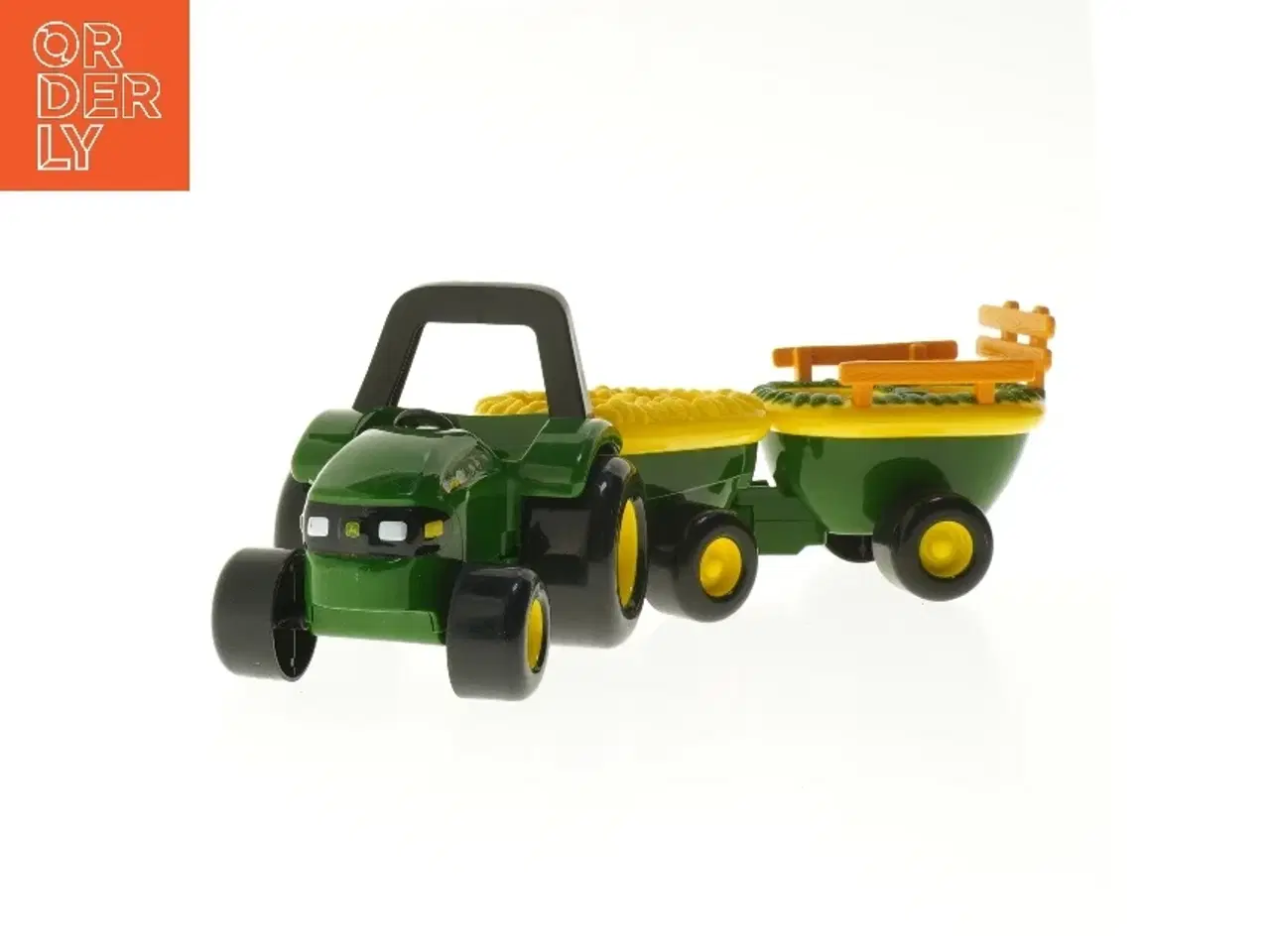 Billede 1 - Legetøjstraktor med vogn (str. 11x36x9,5 cm)