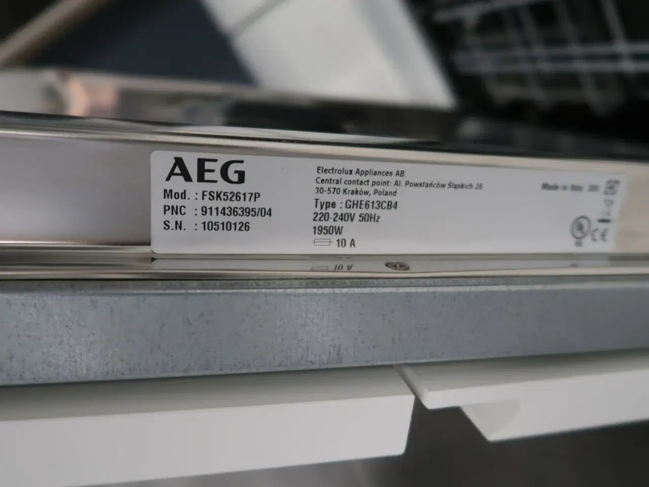 Billede 4 - Integreret opvaskemaskine AEG FSK52617P