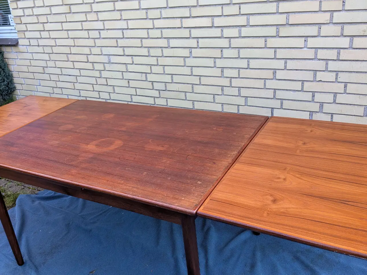 Billede 3 - TEAK SPISEBORD MED 2 TILLÆGSPLADER
