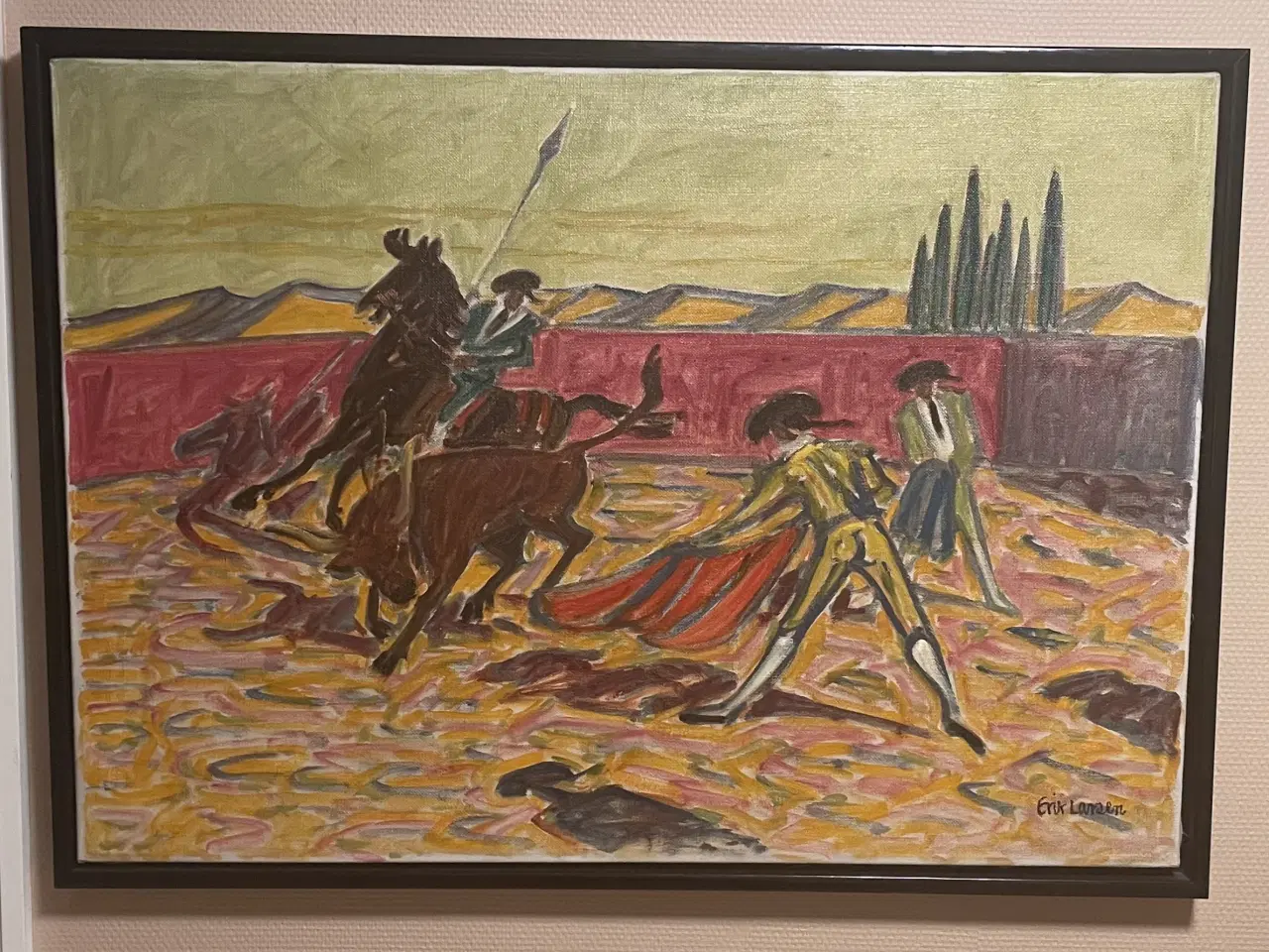 Billede 1 - Erik Larsen Maleri (69x97cm) !