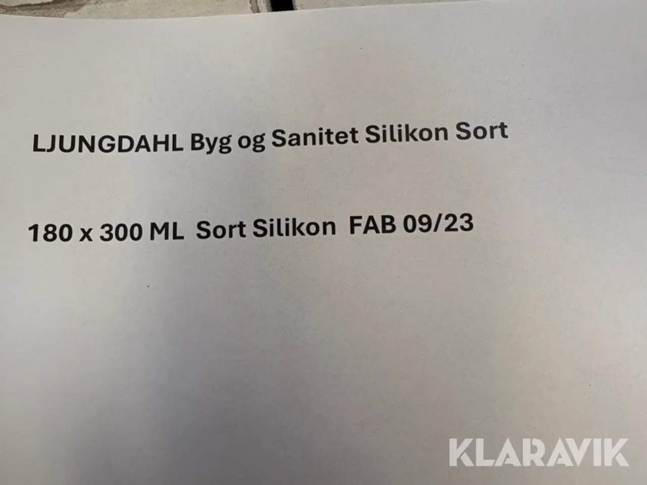Billede 6 - Fugemasse Ljungdahl Byg og sanitet silikon sort 180 styk