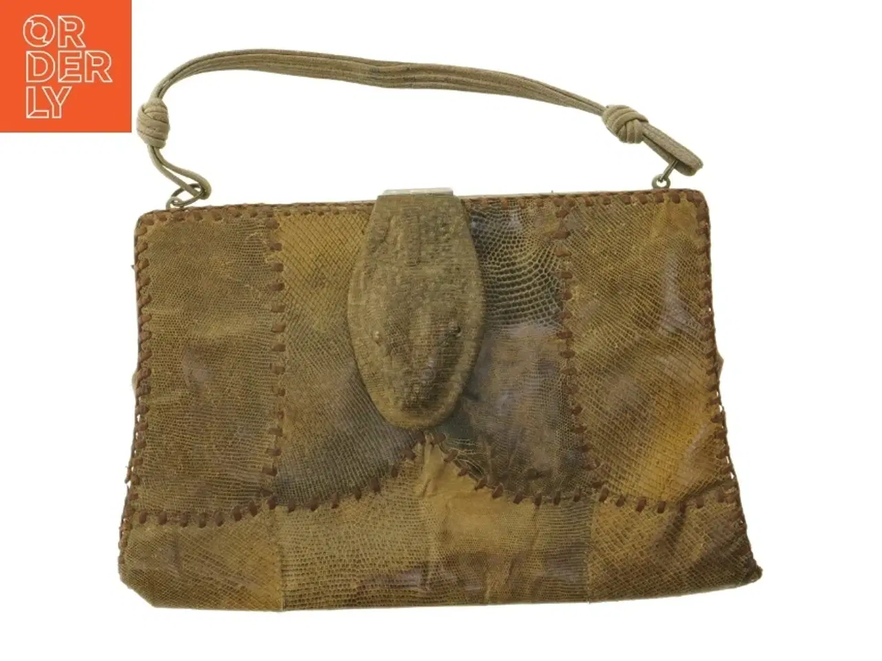 Billede 1 - Vintage taske af slangeskind (str. 27 x 17 cm)