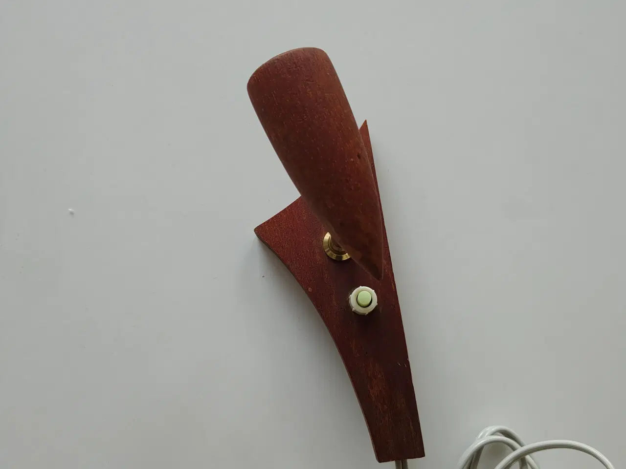 Billede 1 - Fin retro teak væglampe