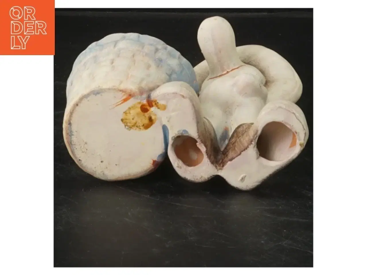 Billede 2 - Keramik figur med urtepotte (str. 14x12 cm)