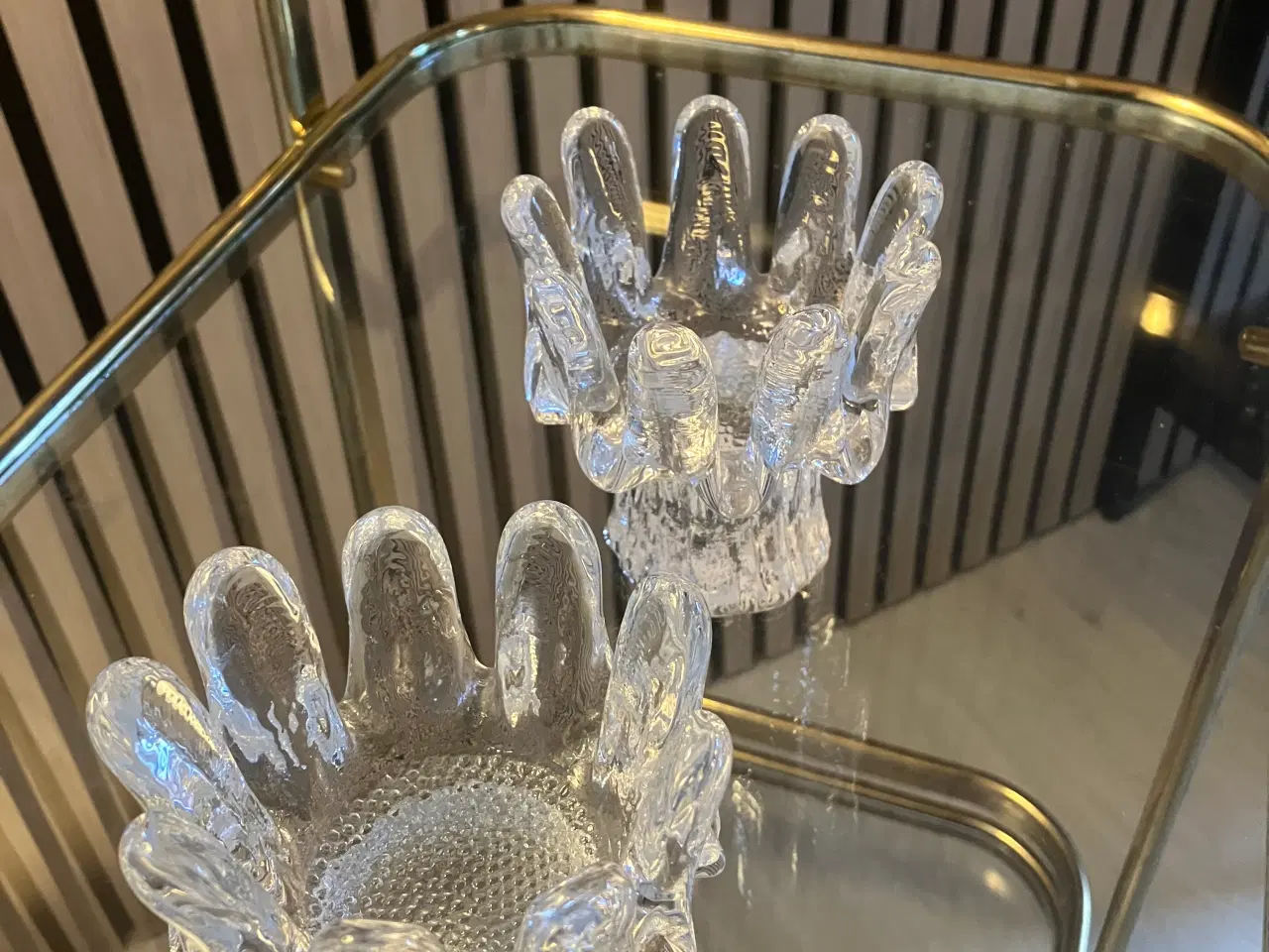 Billede 2 - Kosta Boda Sunflower lysestager i klart glas