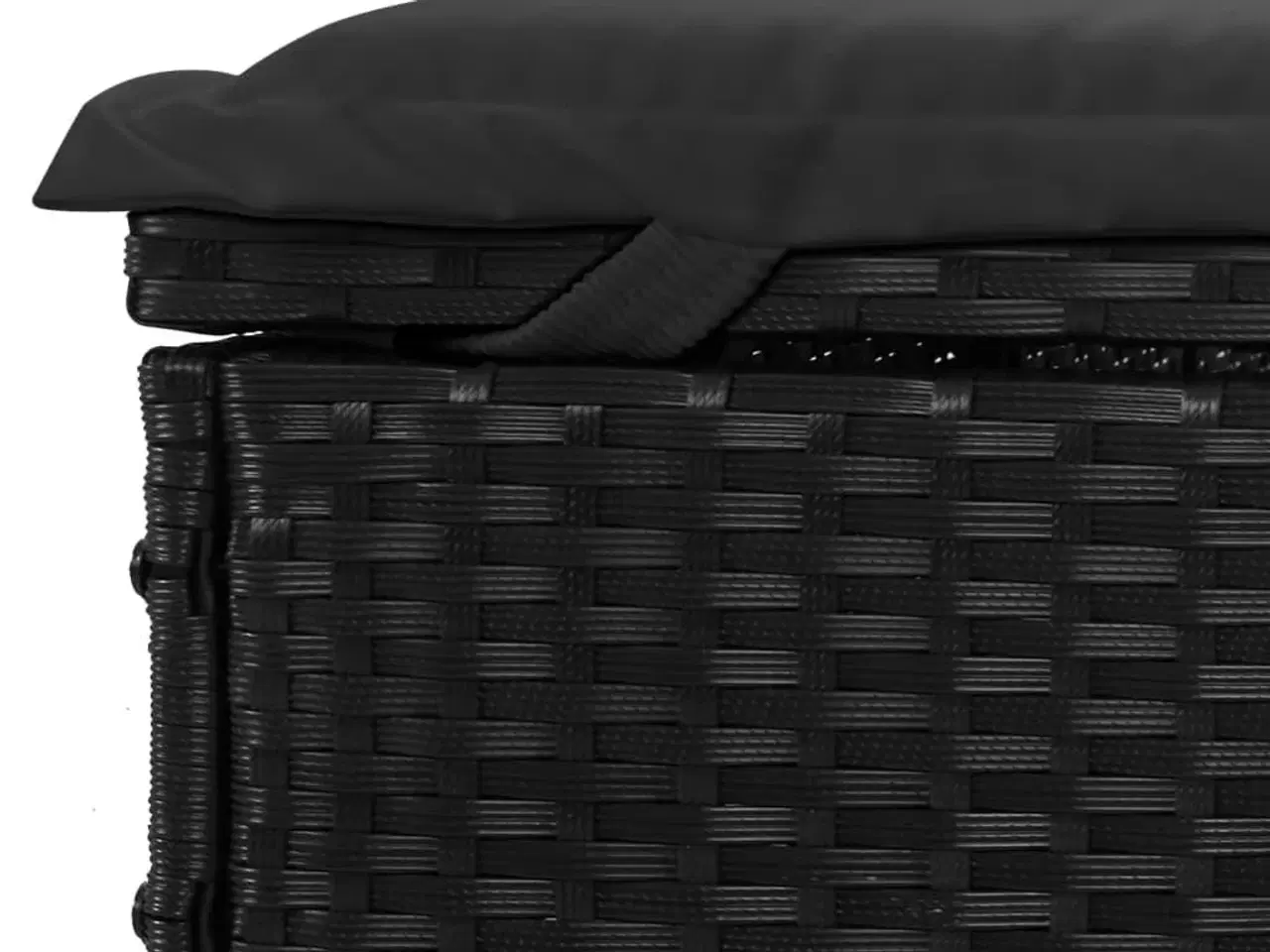 Billede 10 - Liggestol med foldbart tag 213x63x97 cm polyrattan sort