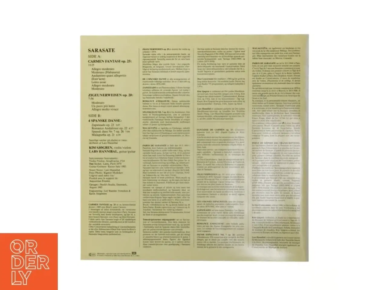 Billede 2 - Sarasate vinylplade med klassisk musik fra EMI