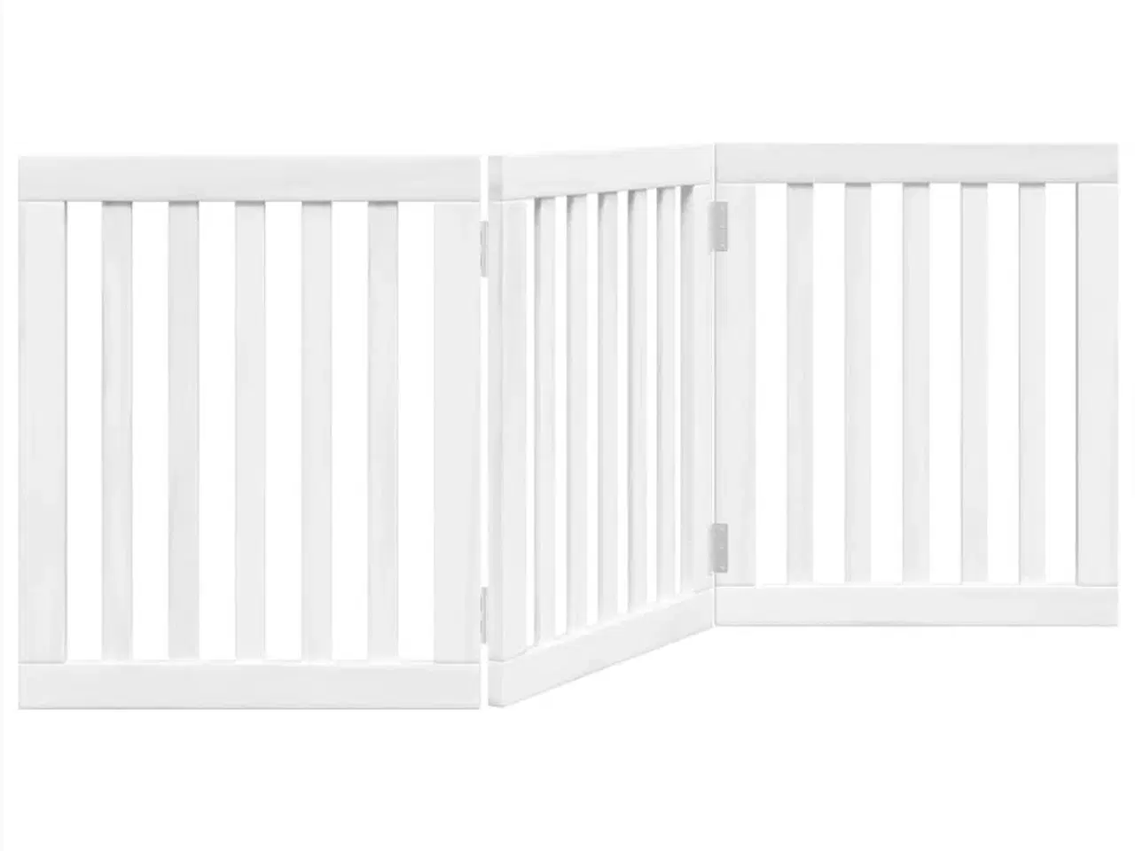 Billede 6 - Hundelåge 3 paneler 150 cm foldbar poppeltræ hvid