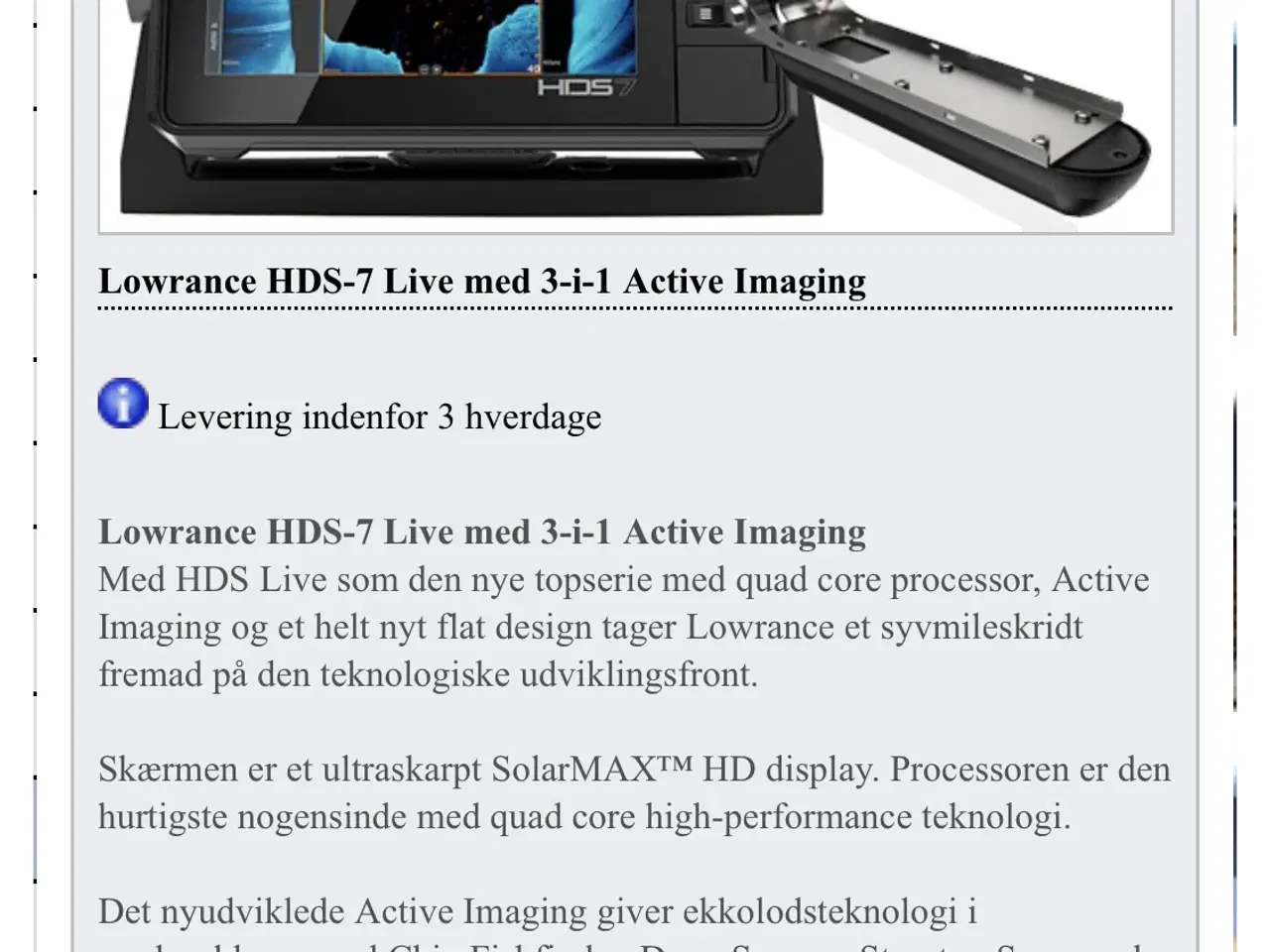 Billede 2 - Lowrance hds7live