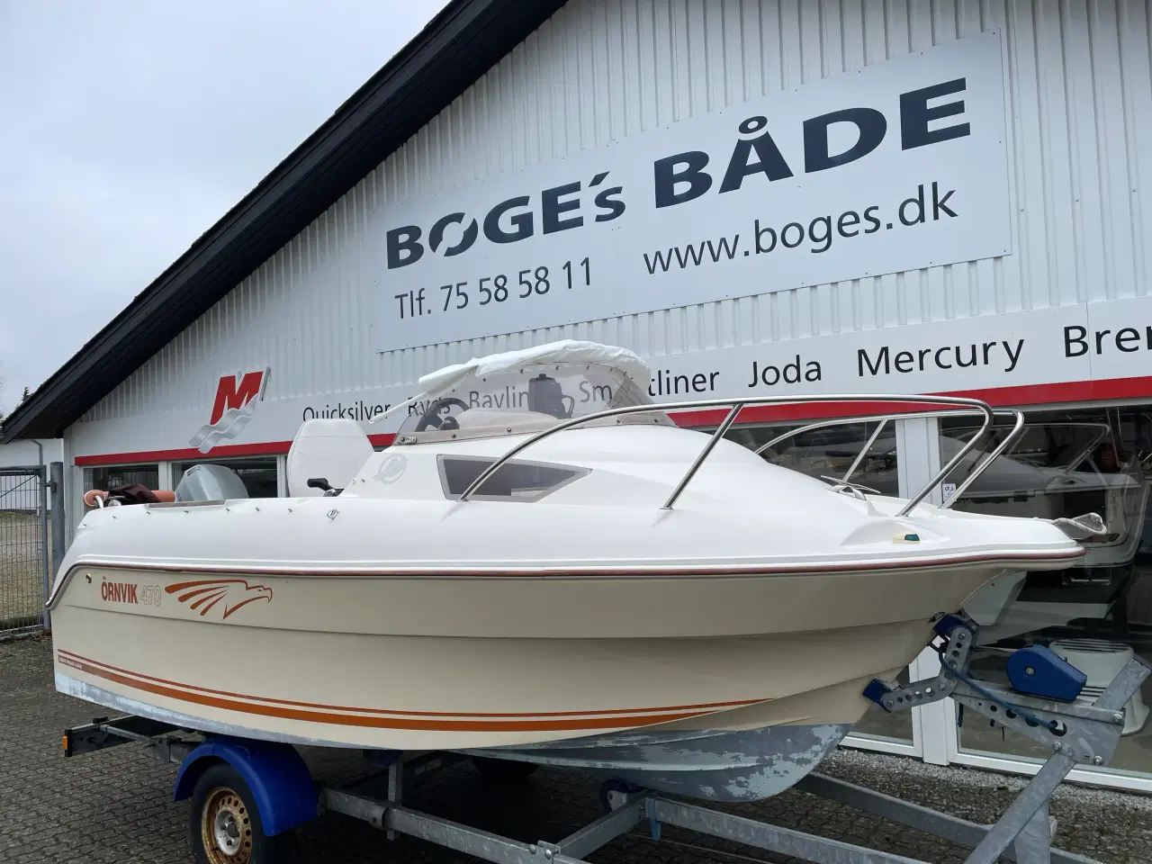 Billede 3 - 470 Cruiser med 60 hk Mariner-EFI 4 takt og 1000 kg Brenderup bådtrailer