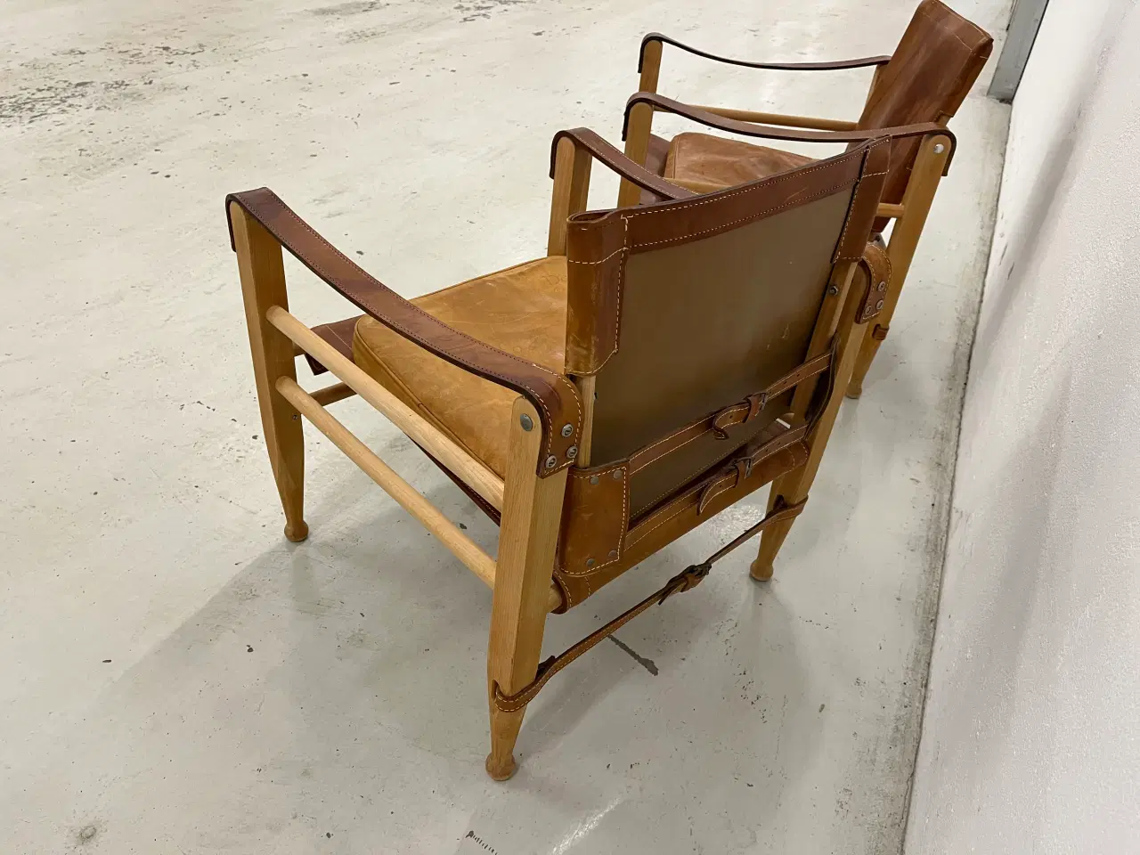 Billede 12 - Aage Bruun & Søn Safaristole med cognac kernelæder