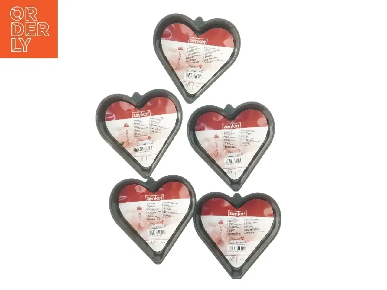 Billede 1 - Sæt med hjerteskabeloner fra Zenker (str. Ø 13 cm)