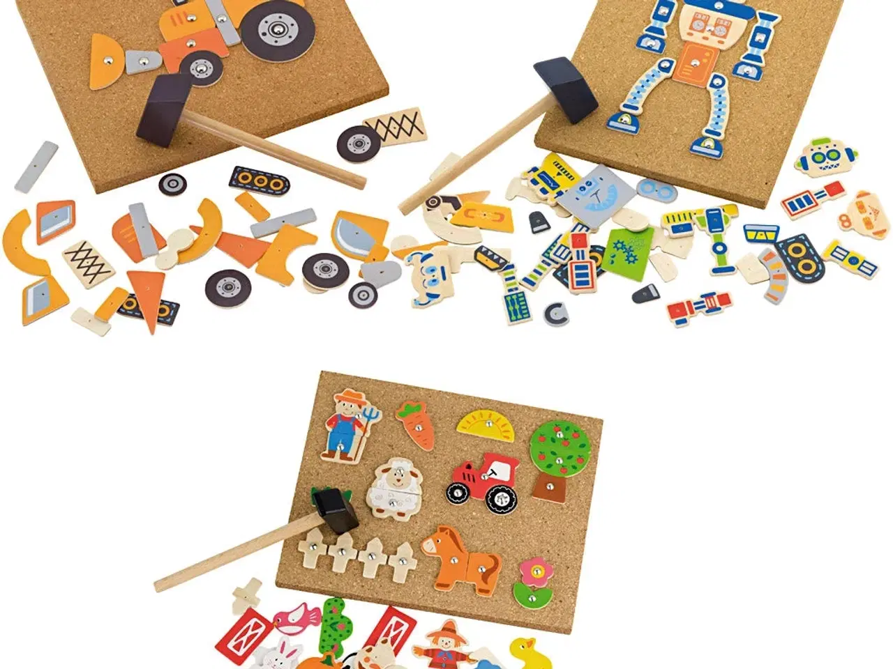 Billede 1 - VIGA Hammermosaik - Kreativ Leg for Børn, 3 sæt