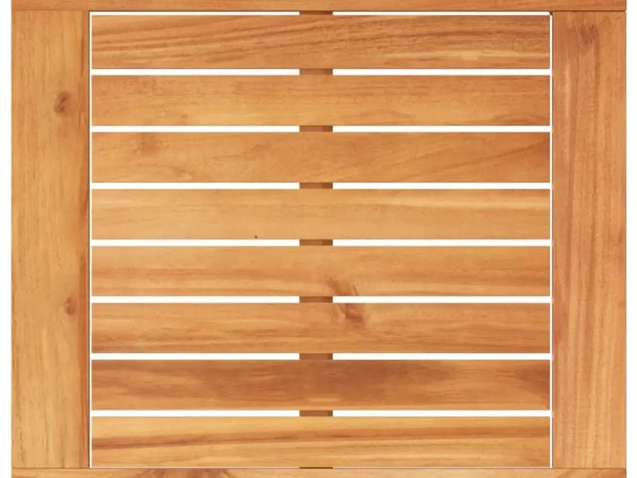 Billede 6 - Havebord 38x38x42 cm polyrattan og akacietræ beige